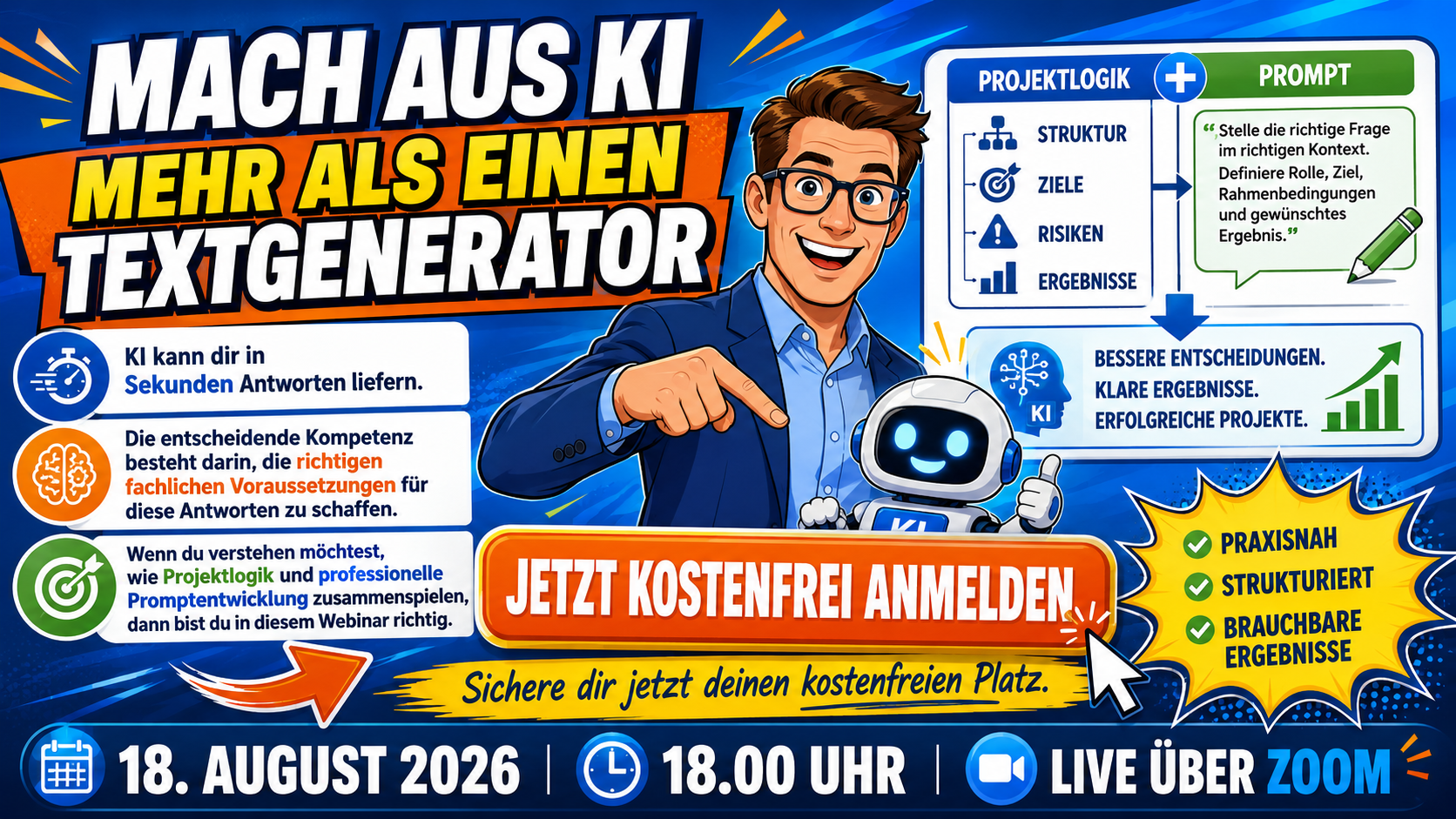 Mach mehr als einen Textgenerator